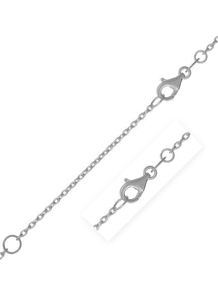 Extendable Cable Chain in 14k White Gold (1.2mm)