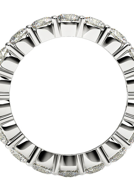 Round Cut Lab Grown Diamond Eternity Ring in 14k White Gold (2 cttw FG/VS2)