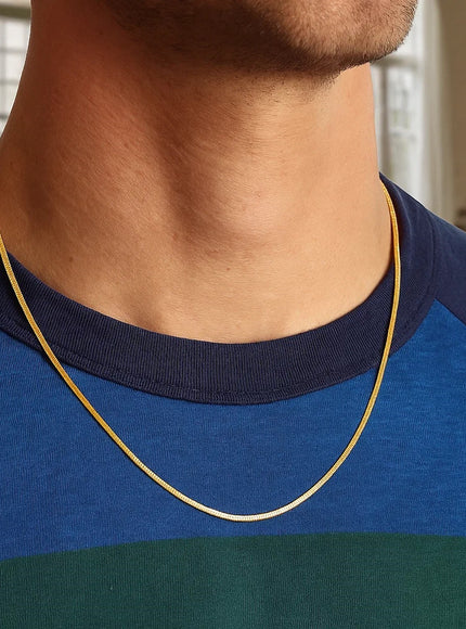 1.5mm 14k Yellow Gold Super Flex Herringbone Chain