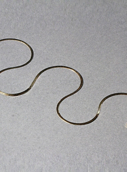 1.5mm 14k Yellow Gold Super Flex Herringbone Chain