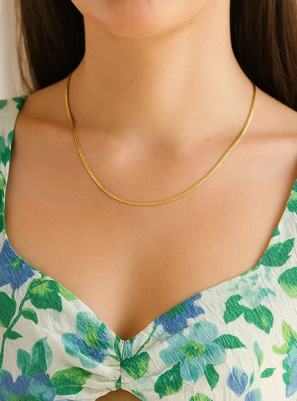 1.5mm 14k Yellow Gold Super Flex Herringbone Chain