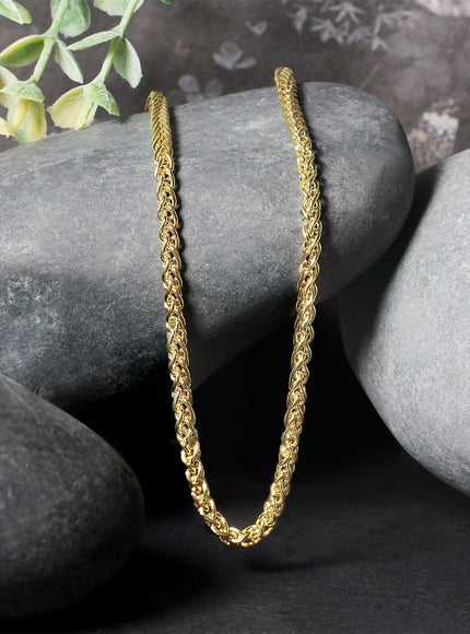 14k Yellow Gold 2.8mm Light Weight Wheat Chain