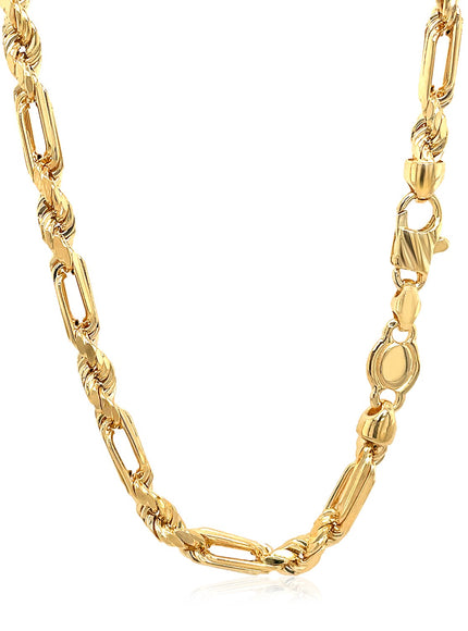 14k Yellow Gold Figaro Chain Necklace