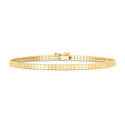 14k Yellow Gold Brick Omega Bracelet