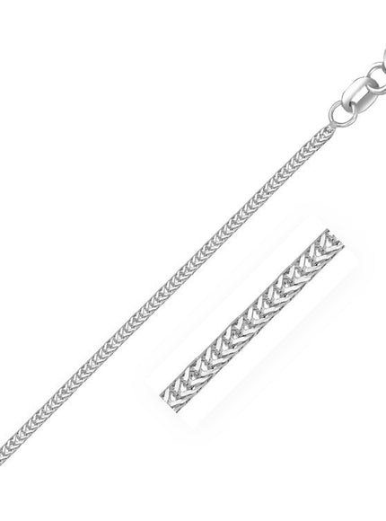14k White Gold Foxtail 1.0mm Chain