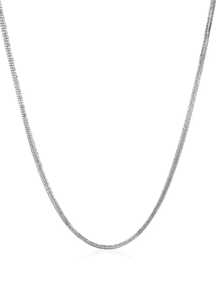 14k White Gold Foxtail 1.0mm Chain