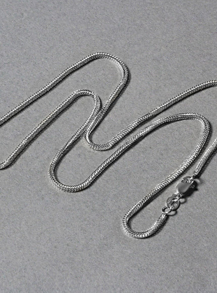 14k White Gold Foxtail 1.0mm Chain