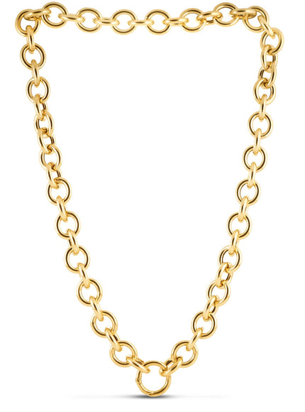 14k Yellow Gold Round Link Chain Necklace