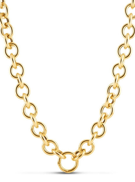 14k Yellow Gold Round Link Chain Necklace