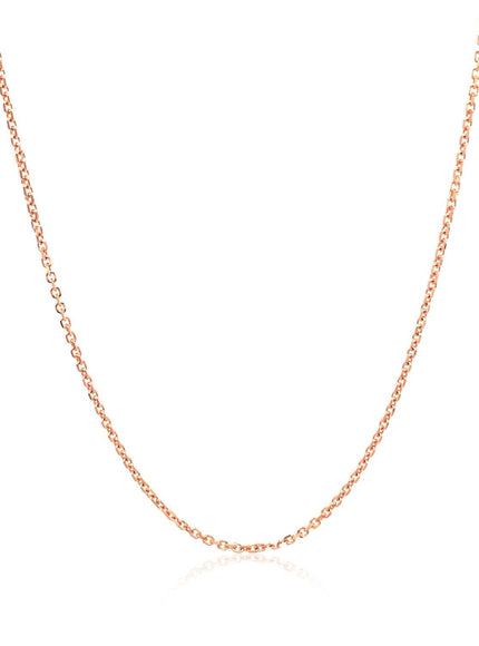 14k Rose Gold Diamond Cut Cable Link Chain 1.1mm - Ellie Belle