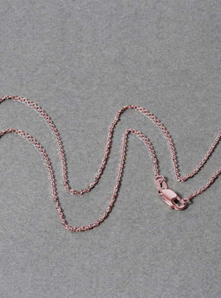 14k Rose Gold Diamond Cut Cable Link Chain 1.1mm