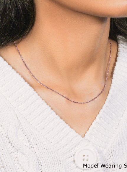 14k Rose Gold Diamond Cut Cable Link Chain 1.1mm