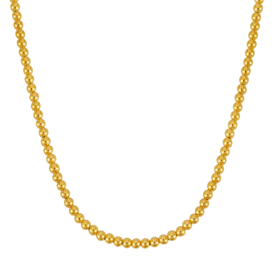 14k Yellow Gold Bead Chain Necklace(5mm)