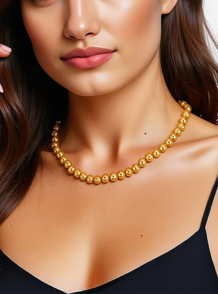 14k Yellow Gold Bead Chain Necklace(5mm)