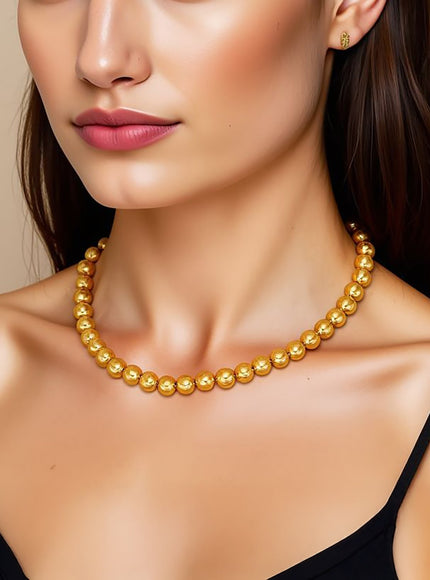 14k Yellow Gold Bead Chain Necklace(5mm)