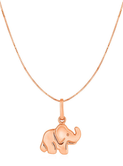 Elephant Pendant in 10k Rose Gold