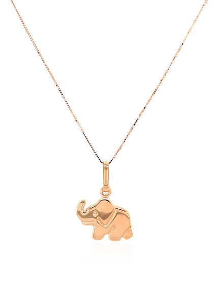 Elephant Pendant in 10k Rose Gold
