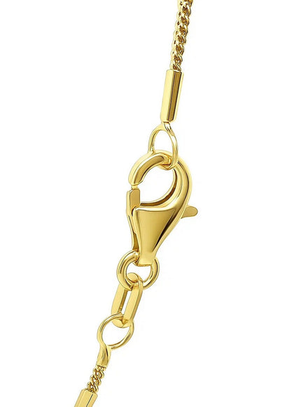 Diamond Cut Bar Links Pendant Chain in 14k Yellow Gold (1.3mm)