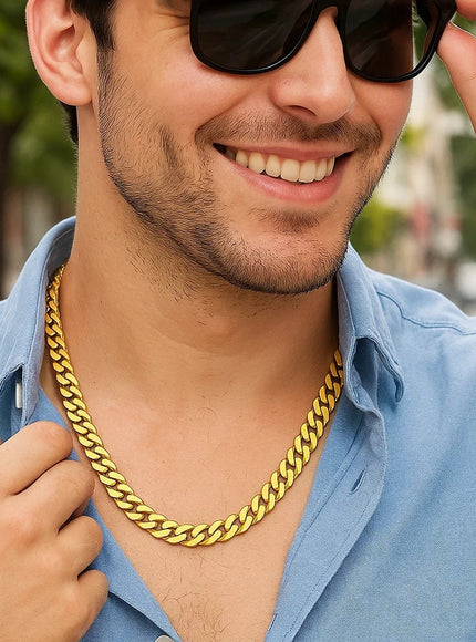 14k Yellow Gold 22 inch Polished Curb Chain Necklace