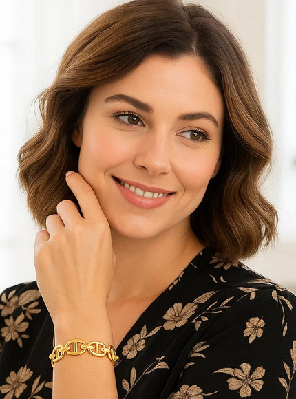 14k Yellow Gold High Polish Mariner Link Bracelet (13.0mm)