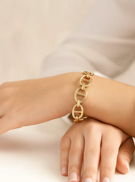 14k Yellow Gold High Polish Mariner Link Bracelet (13.0mm)