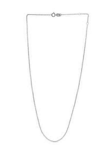 Adjustable Cable Chain in 14k White Gold (1.0mm) - Ellie Belle