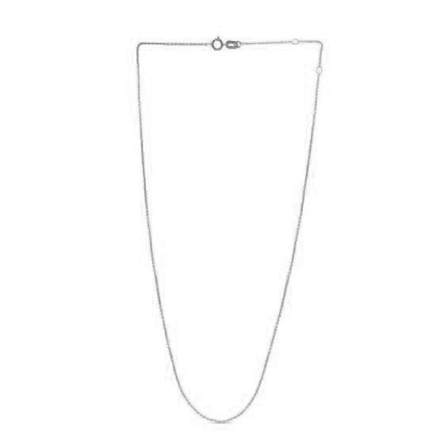 Adjustable Cable Chain in 14k White Gold (1.0mm) - Ellie Belle