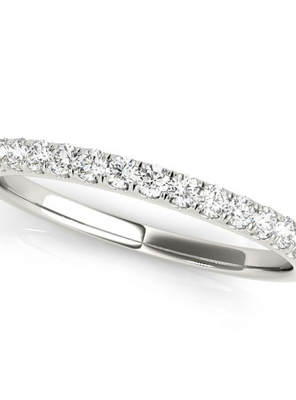 14k White Gold Diamond Scallop Setting Wedding Band (1/3 cttw)