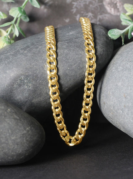 5.5mm 14k Yellow Gold Miami Cuban Semi Solid Chain