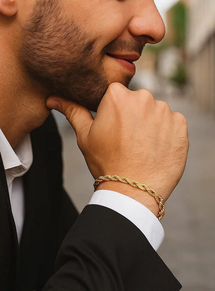 3.0mm 10k Yellow Gold Solid Diamond Cut Rope Bracelet