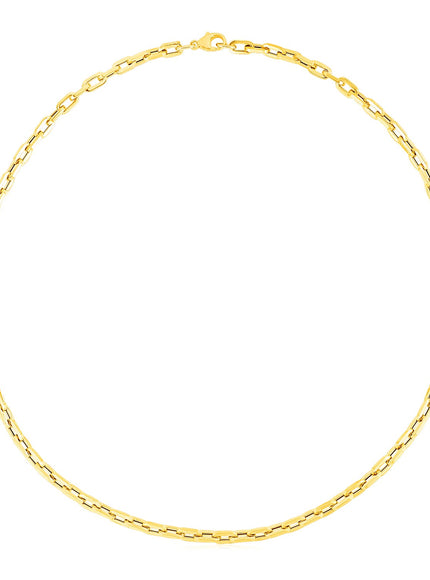 14k Yellow Gold Paperclip Chain Necklace