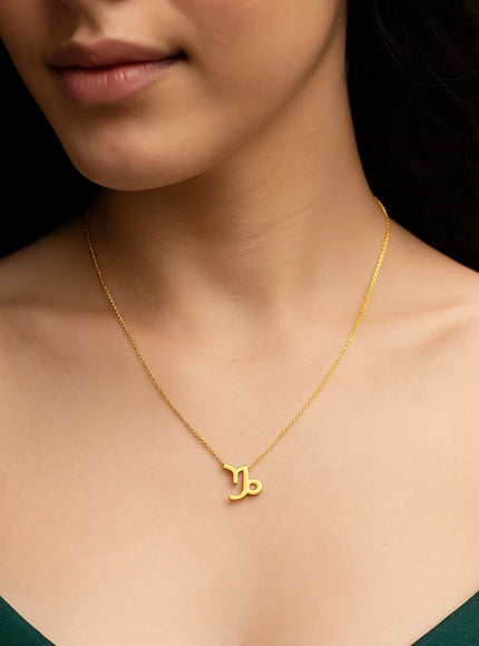 14K Yellow Gold Capricorn Necklace