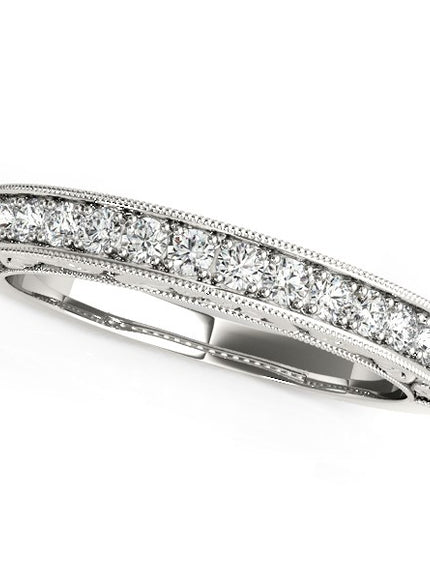 14k White Gold Antique Prong Set Diamond Wedding Ring (1/3 cttw)