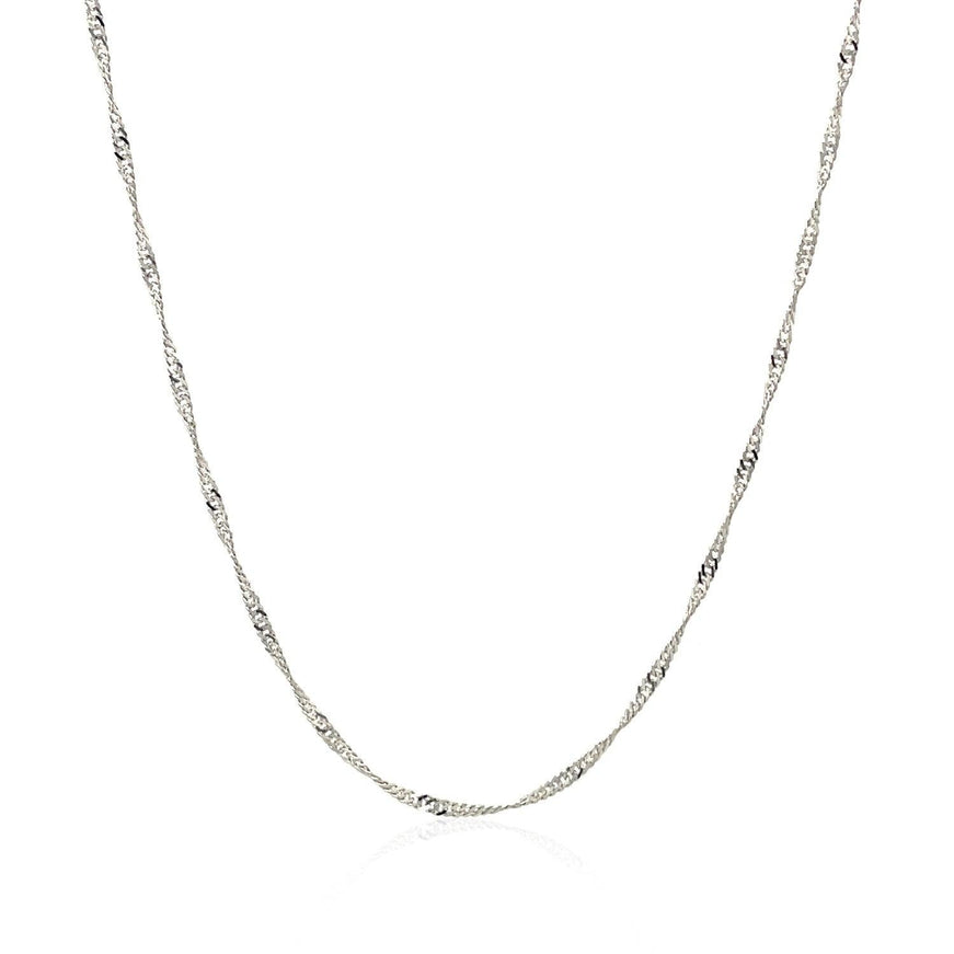 14k White Gold Singapore Chain 1.5mm - Ellie Belle