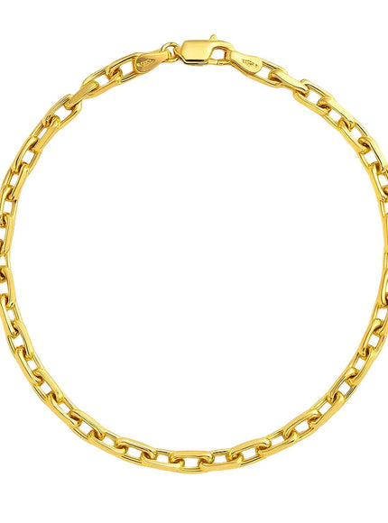 3.6mm 14k Yellow Gold French Cable Chain Bracelet