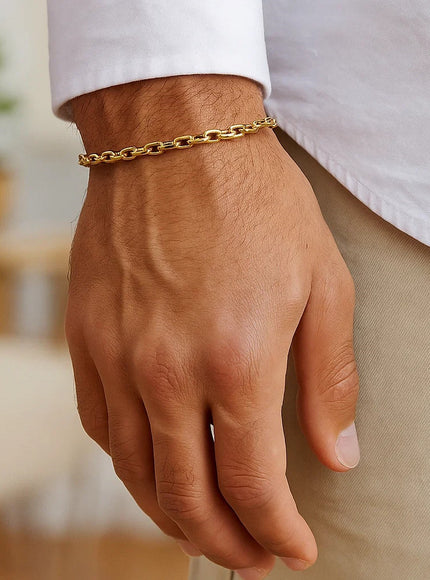 3.6mm 14k Yellow Gold French Cable Chain Bracelet