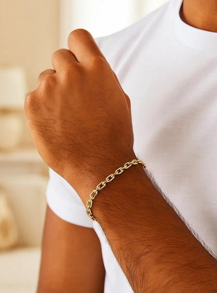 3.6mm 14k Yellow Gold French Cable Chain Bracelet