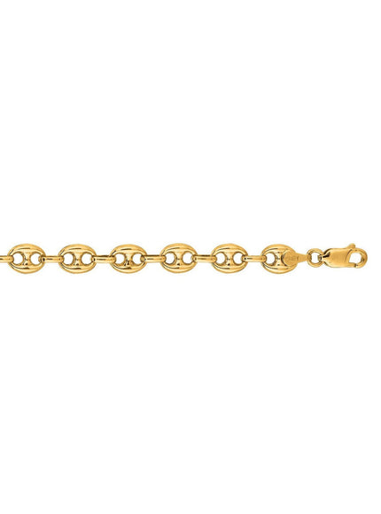 11.0mm 14k Yellow Gold Puffed Mariner Link Chain
