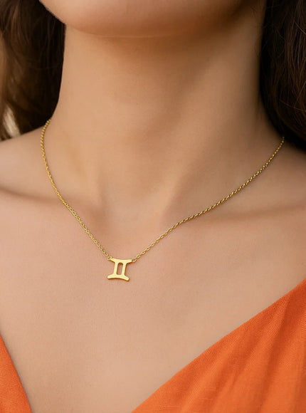 14K Yellow Gold Gemini Necklace