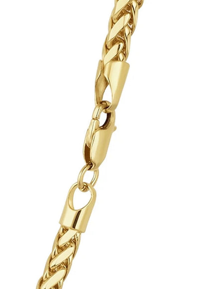 3.15mm 14k Yellow Gold Diamond Cut Round Franco Chain