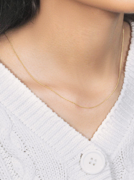 14k Yellow Gold Round Wheat Chain 0.80mm