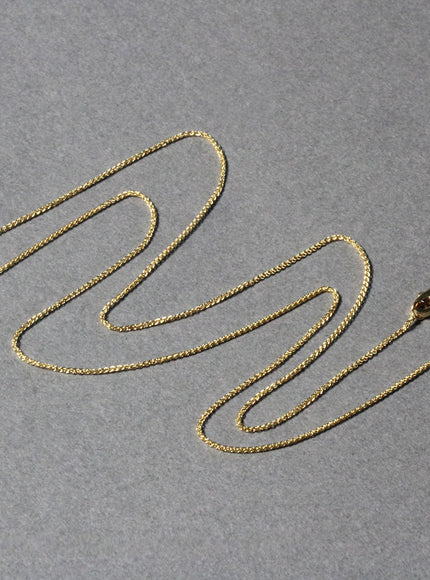 14k Yellow Gold Round Wheat Chain 0.80mm