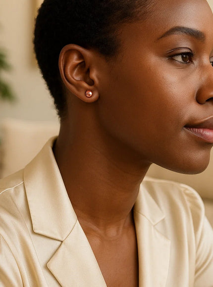 14k Rose Gold Ball Style Stud Earrings (4.0 mm)