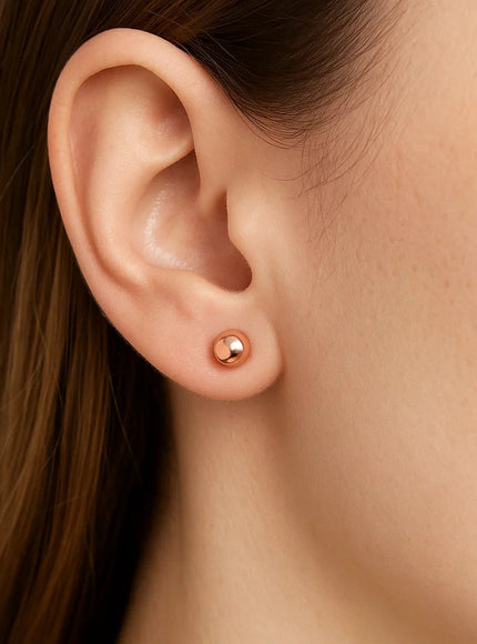 14k Rose Gold Ball Style Stud Earrings (4.0 mm)