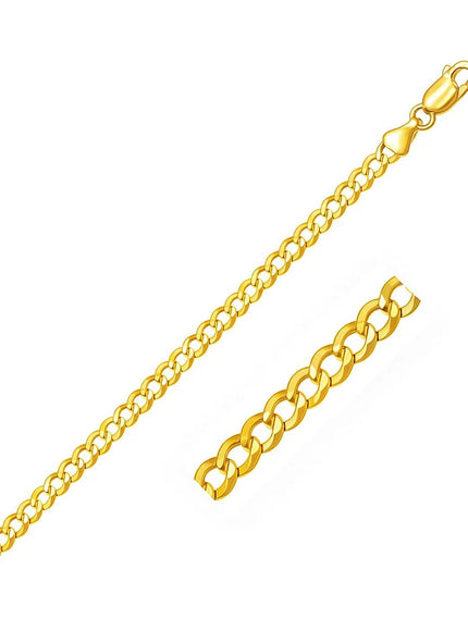 4.7mm 10k Yellow Gold Curb Bracelet