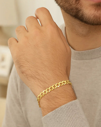 4.7mm 10k Yellow Gold Curb Bracelet
