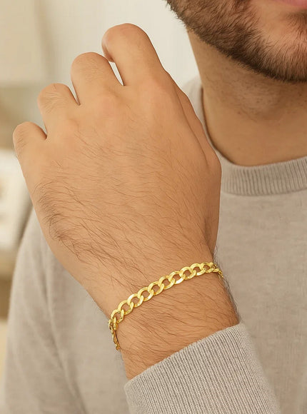4.7mm 10k Yellow Gold Curb Bracelet