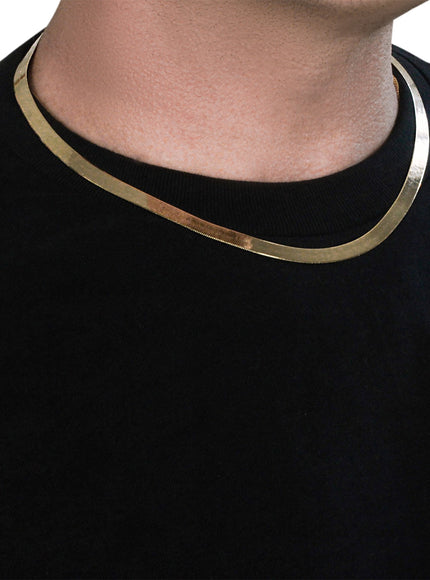 6.0mm 14k Yellow Gold Super Flex Herringbone Chain