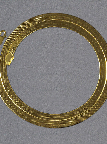 6.0mm 14k Yellow Gold Super Flex Herringbone Chain