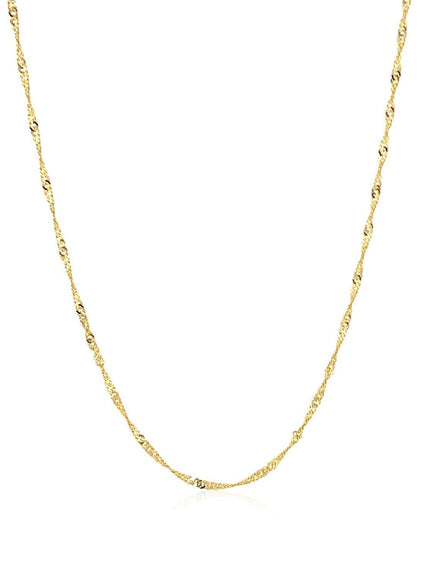 14k Yellow Gold Singapore Chain 1.5mm - Ellie Belle